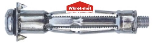 KLIMAS Hohlraumdübel, Gipskartondübel, Stahldübel Molly 4x25, 100 Stück