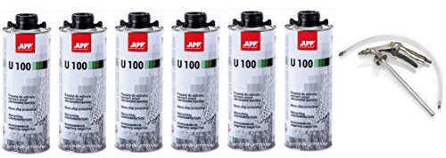 APP Carton de 6 Anti gravillons Noir U100 + 1 Pistolet à blackson