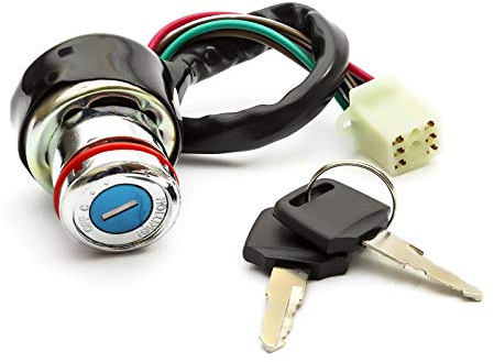 50cc Quad Bike Ignition Switch & Keys 9 Block 6 Wire Type 1