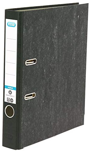Elba Ordner A4, Smart Original Wolkenmarmor, 5 cm schmal, schwarz, 10 Stück