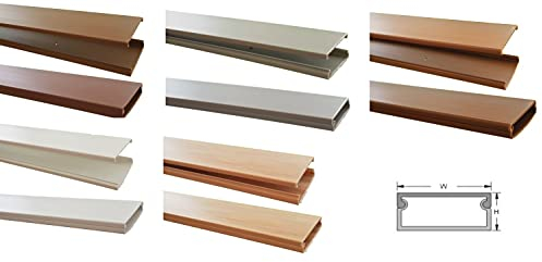 netproshop 1m Kabelkanal 50,8x11mm (Außenmaß) versch. Farben selbstklebend, Farbe:Hellbraun Meliert