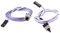 sourcing map 2 Pack 2-Pin Female PC Power Switch Cable, 22 Inches SW Cable Computer Switch PC Power On/Off & Reset Button Cord with Purple/White Sleeves for ATX Case Front Panel and Motherboard