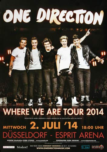 One Direction - Where We Are, Düsseldorf 2014 » Konzertplakat/Premium Poster | Live Konzert Veranstaltung | DIN A1 «