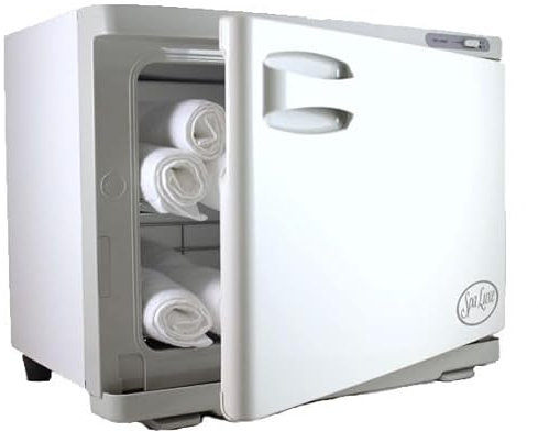 Spa Luxe - Hot Towel Warmer Cabinet - Professional Esthetician Spa and Facial Steamer for Salon Equipment and Barber Shop - Towel Heating Machine - Freestanding, SL18 - Gray