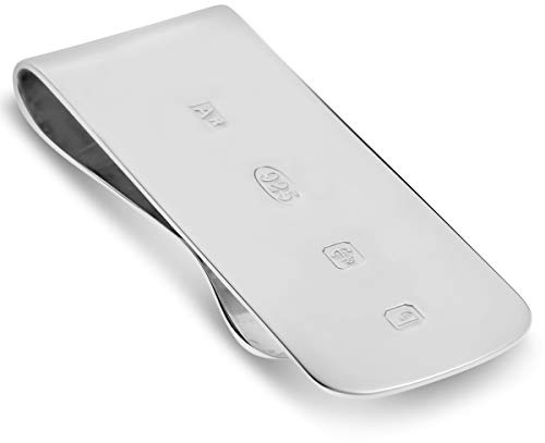 Alexander Castle Solide 925 Sterlingsilber Featured Hallmark Geldklammer für Herren - Kommt in Herrenschmuck Präsentation Box