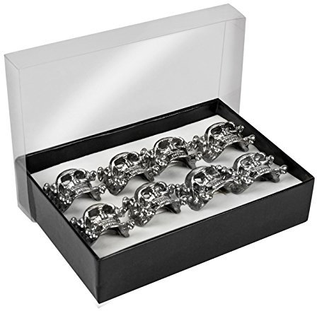 PARTY DISCOUNT Ring Totenkopf, Silber, verstellbar