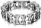 JewelryWe Men's Bike Chain Bracelet: Bold Chunky Stainless Steel Bicycle Link Wristband Biker Bracelets for Men