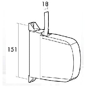 Gaviota 06-012-001 - Recogedor abatible mini C-18 blanco