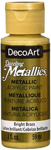 DecoArt Pintura Metalizada acrílica Dazzling Metallics, 60 ml, Brillante, para Papel, Multicolor, Juego de 6 Unidades