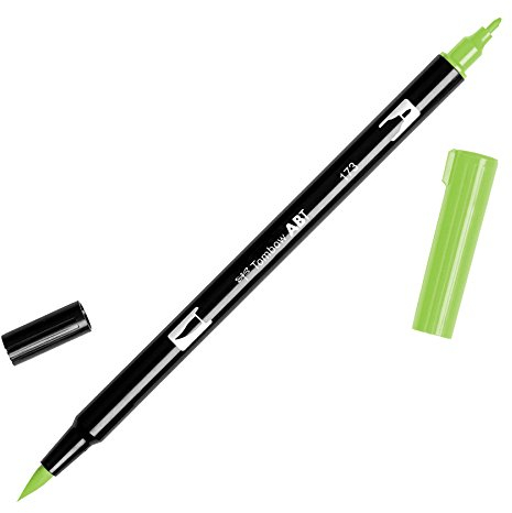 Tombow ABT-173 Fasermaler Dual Brush Pen mit zwei Spitzen, willow green