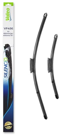VALEO Silencio Wiper - VF456 - Kit of High Performance, Superior Road Visibility, Easy Installation Original Flat Blades 650mm/400mm - Front - Set of 2 Wiper Blades - 574656