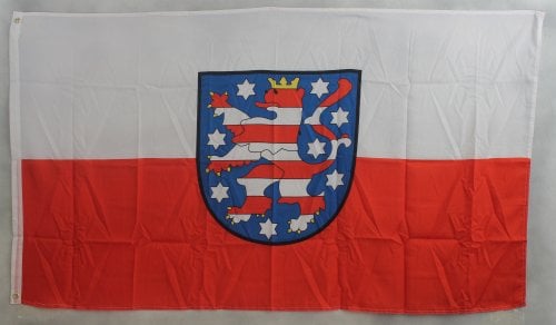 Flagge Fahne Thüringen 90x60 cm wetterfest und lichtecht für innen und aussen