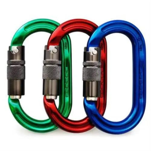 DMM Ultra Oval Locking Carabiner - Lock Safe 3 Color Pack by DMM