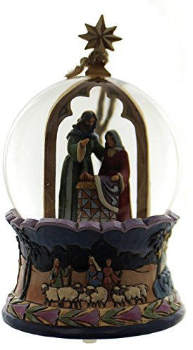 Enesco 4044512 Schneekugel Krippe 17 cm