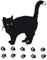 Apalis Fensterfolie Fenstertattoo Große Katze Glas-Aufkleber Frosted 55 x 43cm
