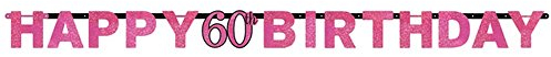 amscan 9900576 2,13 m Celebration Happy 18th Birthday Prismatischer Buchstabe Banner