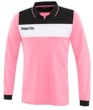 ATELIER DEL RICAMO Maglia Portiere Calcio Manica Lunga Macron NAOS-XXL-Rosa/Nero/Bianco