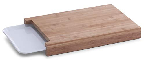 Zeller Schneidebrett mit Tablett, Bamboo/Melamin / 38 x 26 x 4.5
