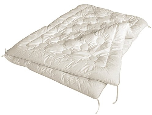 Öko Planet 4 Jahreszeiten Kamelhaar Bettdecke 220x240 cm, zweiteilig für Sommer Winter und als Übergangsdecke, Verschiedene Größen