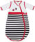 Gesslein Baby Schlafsack Bubou, Ganzjahres-Schlafsack mit Temperaturregulierung (langer Reißverschluss, 50/60), rot-schwarz-weiß mit Schmetterling Motiv