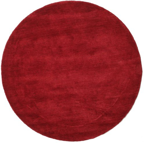 RugVista Handloom Teppich, Ø 150 cm, Dunkel Rot