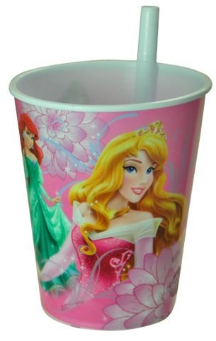 Disney Princess con pajita vaso