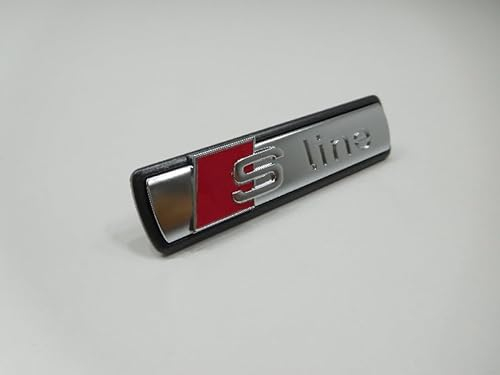 Audi Original S-LINE Kuhlergrill Emblem Schriftzug Vorne Chrom - 4F0853736A 2ZZ