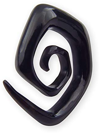 Fly Style Piercing Ohr Expander aus Horn - Dehnungsspirale Dehnschnecke Dehnspirale Dehnungsschnecke Dehnsichel, Grösse:12 mm