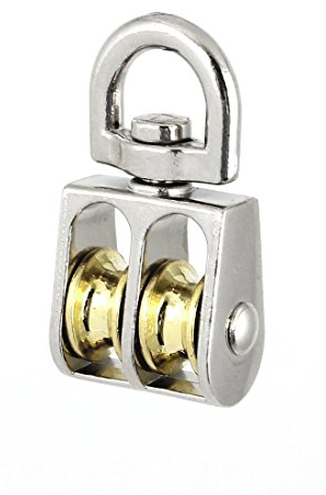 sourcing map 13mm od.Edelstahl Metall dual Umlenkrolle Drahtseil Blockseilrolle Flaschenzug