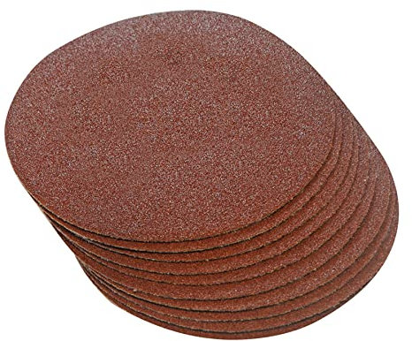 Dapetz ® Sanding Discs 300mm 10pk Grit 60 Hook & Loop Aluminium Oxide Round Sandpaper Disk Sand Sheets Sander Polishers and Backing for Quick Fitting
