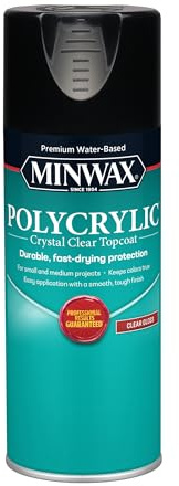 Minwax 35555000 Polycrylic Protective Finish Spray for Wood, Clear Gloss, 11.5 oz. Aerosol Can