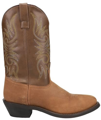 Laredo Mens Paris Round Toe Traditional Cowboy Boots, Tan, 11 US