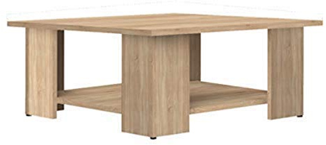 Symbiosis Couchtisch, Holz, beige, 67x67x30,5cm (L-L-A)