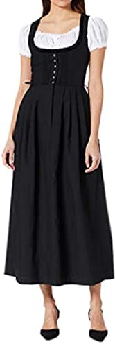 Stockerpoint Damen Zenta3 Maxi Maxi Dirndl ohne Schürze, schwarz, 46