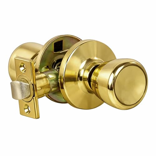 Design House Terrace Passage Door Knob, Polished Brass