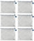 6er Packung Veloflex 2703000 Reißverschlusstasche, DIN A3, transparent (6, DIN A3)