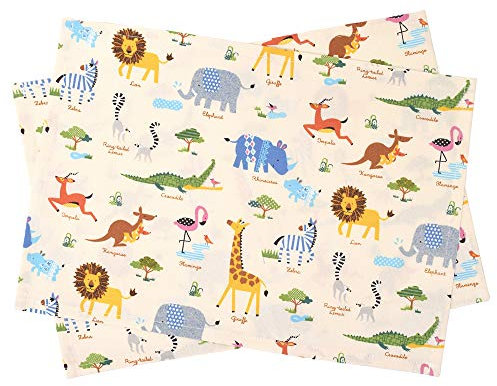 COLORFUL CANDY STYLE Set of 2 Standard Type Savanna Animal Crossing Large March Kids Place Mat (Generation) Made in Japan N3651000 (Japan Import)