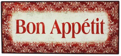 condecoro Blechschild Bon Appetit Shabby Vintage Schild Wandbild