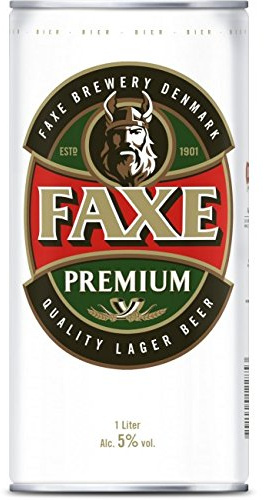 Faxe Danish Lager Beer 12 x 1,0l Dosen inkl. Pfand EINWEG