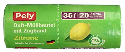 pely Duft-Müllbeutel mit Zugband Zitrone, 35l, 20-Stück