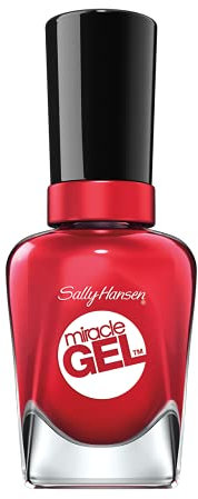 Sally Hansen Miracle Gel, Off With Her Red!, Gel-Like Nail Polish, NO UV Light Required, Chip-Resistant, Long Lasting - Up to 8 days, Easy to Use, Salon Quality Results, Vegan Formula, 14.7ml