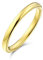 Bling Jewelry Einfacher minimalistischer dünner stapelbarer Kuppel-Paarring aus Titan, poliert, 14K vergoldet, für Männer und Frauen, 2MM