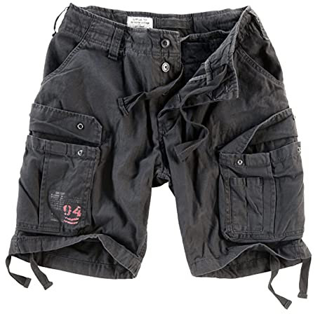 Surplus Raw Vintage Airborne Vintage Homme Cargo Shorts, Noir, XXL