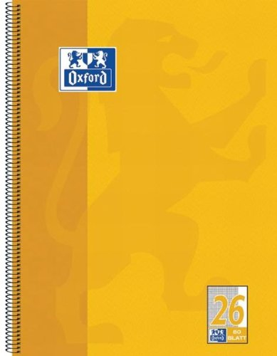 Seminar-Block Oxford A4- 80Bl kariert weisser Rand Lineatur 26 384408026 und 100050356, Verpackungseinheit: 10 Stück [Electronics]