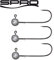 Spro Round Jighead HD Jig 90-3 Jighaken zum Gummifischangeln, Jigköpfe, Bleikopf zum Jiggen, Angelhaken für Gummiköder, Größe:21g / Gr. 5/0