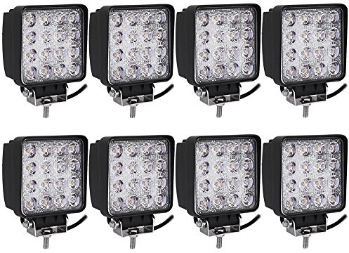 8X 48W LED Offroad Zusatzscheinwerfer Scheinwerfer Arbeitsscheinwerfer IP67