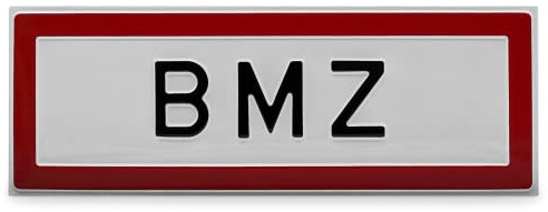 Betriebsausstattung24 BMZ Hinweisschild Brandschutz, Alu geprägt, Grote 59,40x21,00 cm