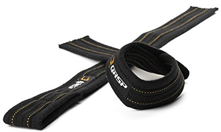 GASP Power Wrist Straps Zughilfen - Handgelenkband - Schwarz - 23 inches - Leder - Gewichthebergürtel - Gürtel - 456902031