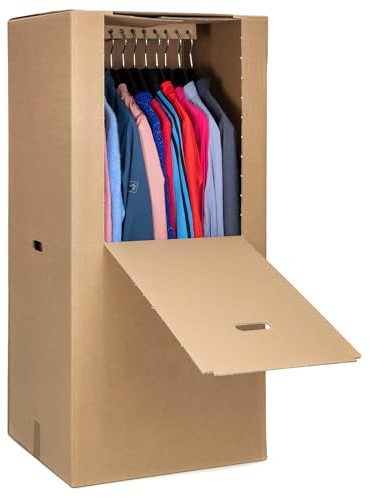 4 Kleiderkartons Spedition 2.60 BC Welle 600 x 510 x 1350 mm