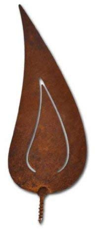 Rostikal | Rost Flammen Edelrost | Rostige Weihnachtsdeko Kerzenflamme zum Einschrauben | 2er Set